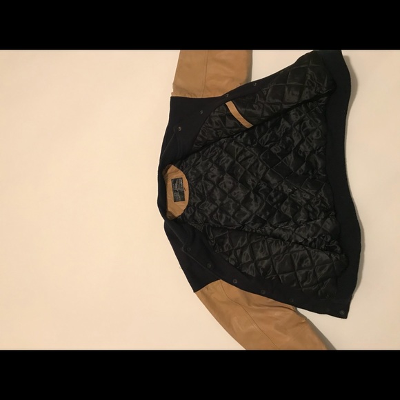 Vtg Amstel light Wool & Leather jacket bomber Sz M - Picture 8 of 8